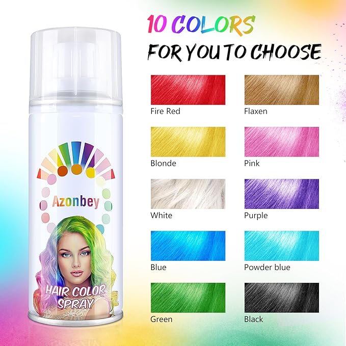 Halloween Hair Spray,Temporary Hair Color Spray for Women Kids Men,Washable Hairspray,Colored Hair Spray,Color Hairspray for Halloween,Party,Cosplay,Christmas Day (#Gold)