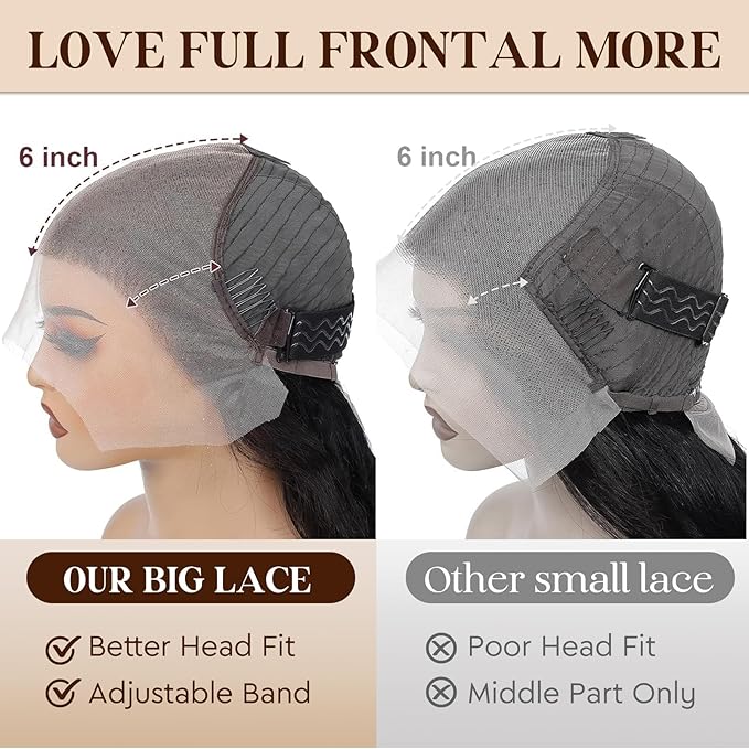 13x6 Straight Lace Front Wigs Human Hair Can Last 12 Months 230 Density Virgin Real Human Wig 13x6 HD Lace Front Wigs Human Hair Pre Plucked Tangle-Free Natural Black for Women (32Inch)