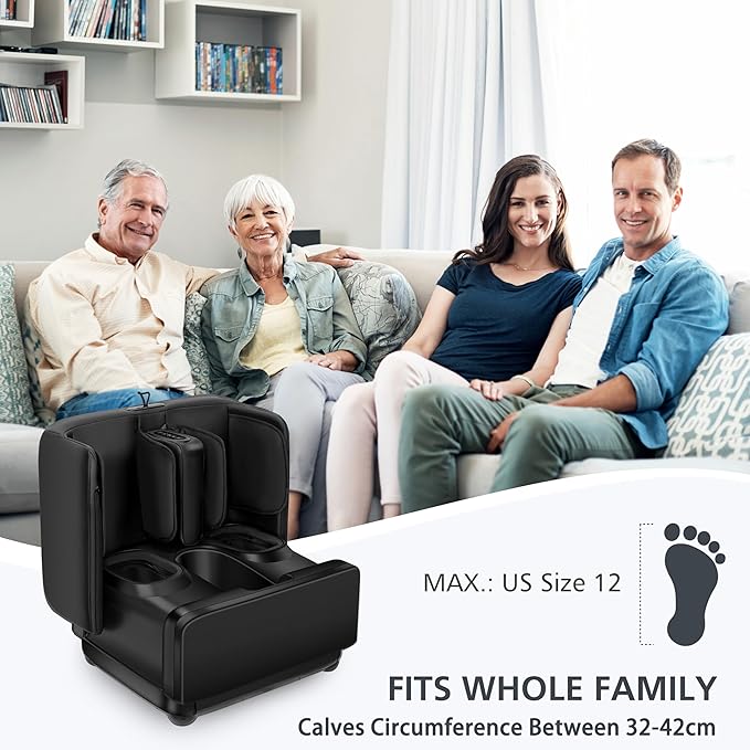 COMFIER 2 in 1 Foot Massager Machine,Shiatsu Foot and Calf Massager with Heat,Kneading,Vibration,Compression Massagers for Feet,Ankle,Leg,Tired Muscles & Plantar Fasciitis,Christmas Gift for Men Women