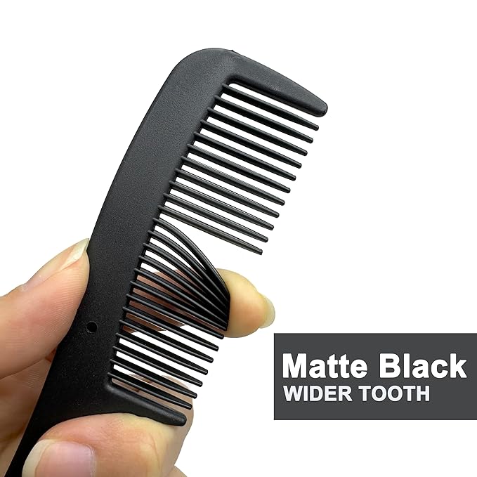 Bulk Hair Combs, Combs Individually Wrapped, Hair Combs in Bulk for Women, Kids, Hotel, Airbnb, Shelter, Homeless, Charity, and Church (Black) (5.9 inches, 100, Count)