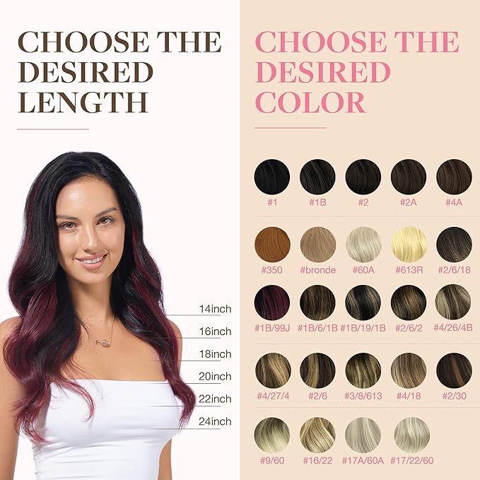 GOO GOO Tape in Hair Extensions Human Hair, 1/99 Balayage Jet Black to Red, 16inch 50g 20pcs, Thick Ends Straight Seamless Tape in, Invisible Tape in Hair Extensions Human Hair