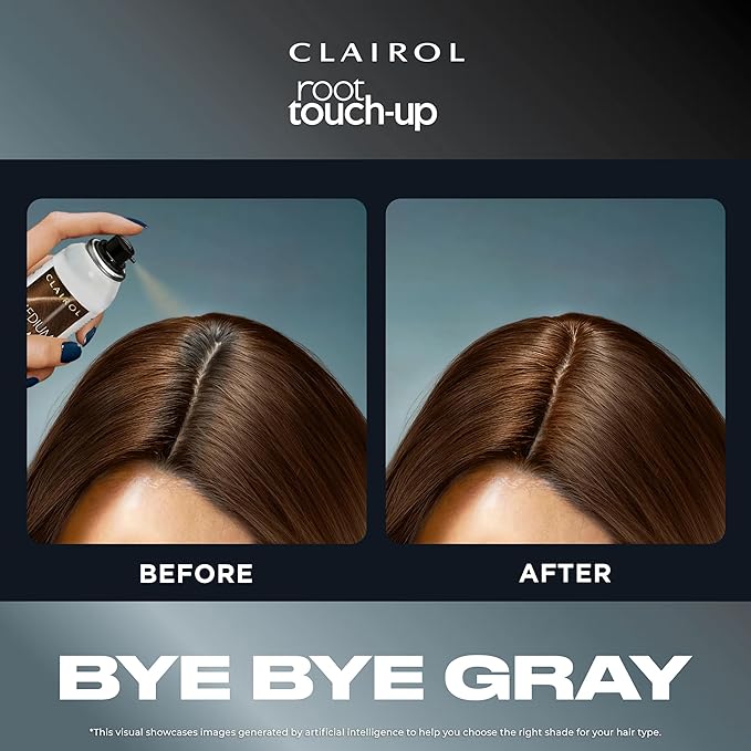 Clairol Root Touch-Up Temporary Hair Coloring Spray, Dark Brown Hair Color, Pack of 1