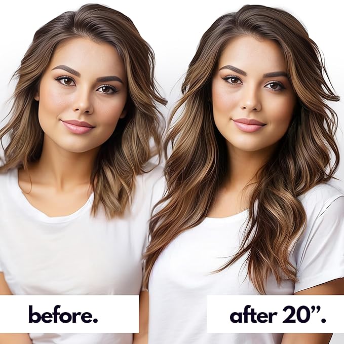 Irresistible Me Real Human Hair Extensions Clip Ins – 100% Human Hair Clip In Extensions for Length & Volume – Invisible Extension – Heat Resistant & Dyeable – Caramel Balayage, 24 Inches