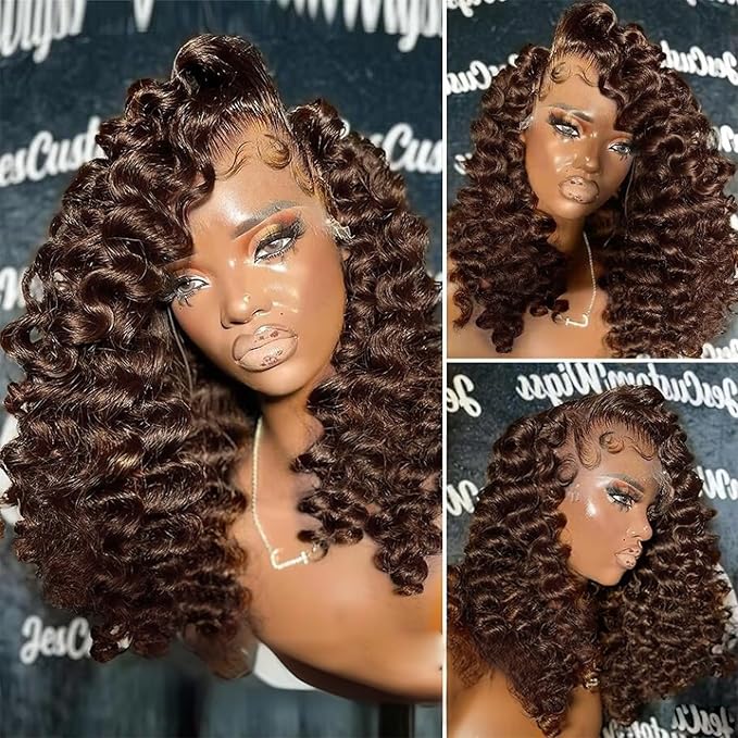 5x5 SKINLIKE Real HD Lace Closure Wig, Chocolate Brown Loose Body Wave 250% Density 0.10mm Ultra-thin Swiss Lace Pre-plucked Bleached Small Knots With Baby Hair Brown Wig Human Hair Wigs 18 Inch