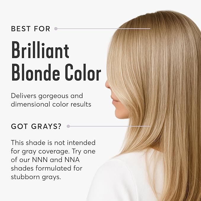 Madison Reed Radiant Hair Color Kit - 8.5NNA Dark Neutral Blonde (Lusia Blonde), 100% Gray Hair Coverage Permanent Hair Dye for Resistant Grays | PPD-Free & Ammonia-Free, 2 Pack