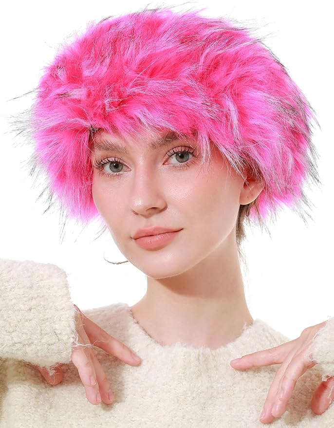 Faux Fur Headband for Women Winter Earwarmer Earmuff with Elastic