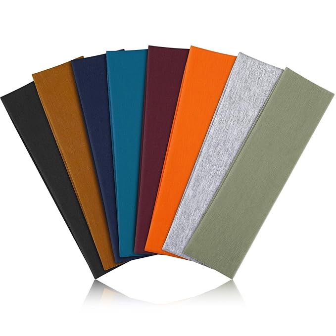 Headbands for Women Non Slip - 8 Pcs Head Bands Gifts for Woman Soft Comfortable Elastic Hair Band for Yoga Workout Sport Mothers Day Gifts for Mom Christmas Gift for Women Grandma Adults Stuffers
