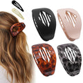 4 PCS Duckbill Flat Hair Clips - Elegant Flat Claw Clips for Women and Girls - Strong Hold Grip French Hair Clips for Thick Thin Hair - Stylish Medium Classic Accessories Hair Barrettes (4PCS-Color-4)