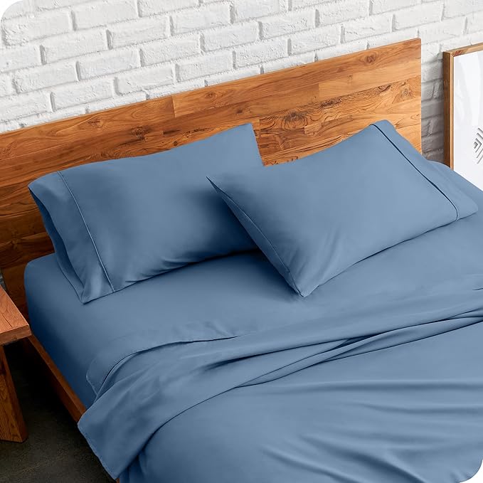 Bare Home Microfiber Pillow Cases - King Size Set of 2 - Cooling Pillowcases - Double Brushed - Coronet Blue Pillowcases 2 Pack - Easy Care (King Pillowcase Set of 2, Coronet Blue)