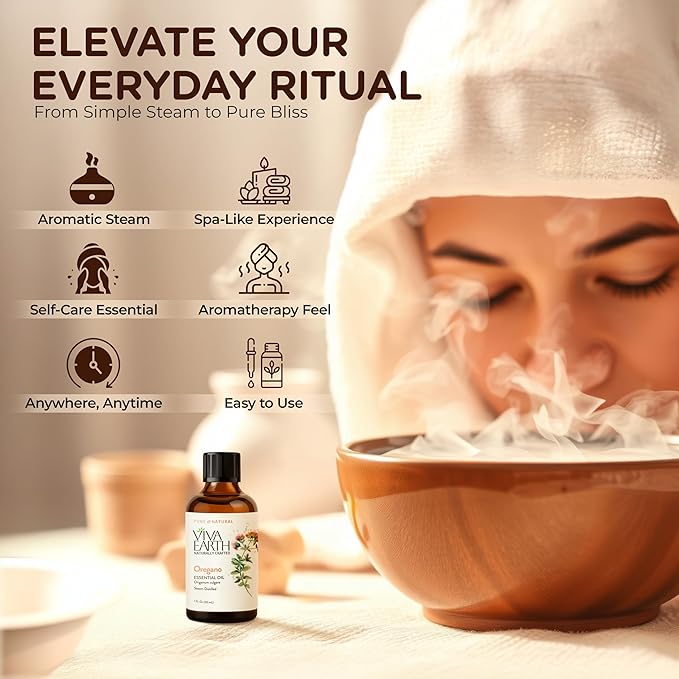 Oregano Essential Oil – Pure and Natural Steam-Distilled Oregano Aroma for Diffusers, Aromatherapy, Hair & Skin DIY Blends, Soap and Candle Crafting – with Dropper, 1 Fl.Oz