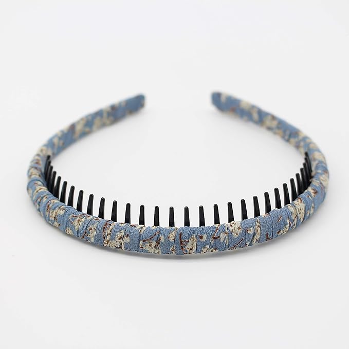 Fashion floral teeth Headbands comb Hair Accessories Non-slip Hair bands Soft Comfy Hair Hoop for Women/Girl(4 color)