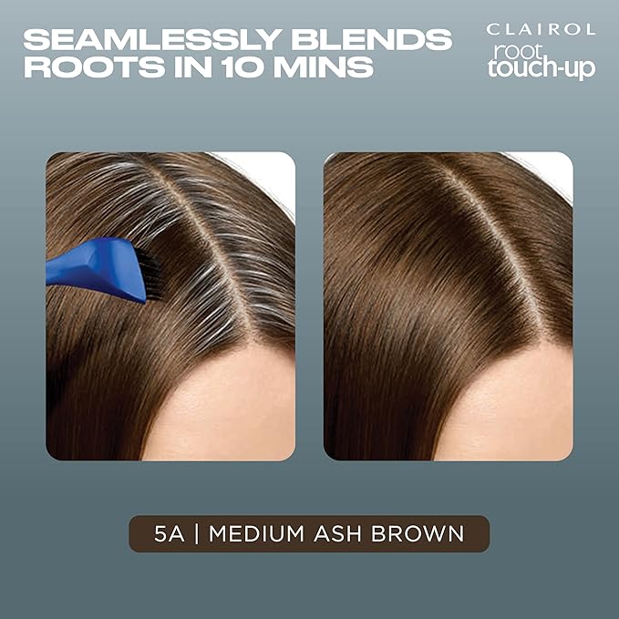 Clairol Root Touch-Up by Nice'n Easy Permanent Hair Dye, 5A Medium Ash Brown Hair Color, Pack of 1