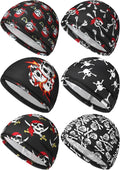 SATINIOR 6 Pcs Cooling Skull Cap Helmet Liner Sweat Wicking Cap Hard Hat Liner Bandana for Men Women Sports Cycling Running