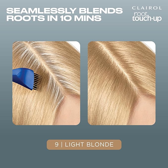 Clairol Root Touch-Up by Nice'n Easy Permanent Hair Dye, 9 Light Blonde Hair Color, Pack of 1