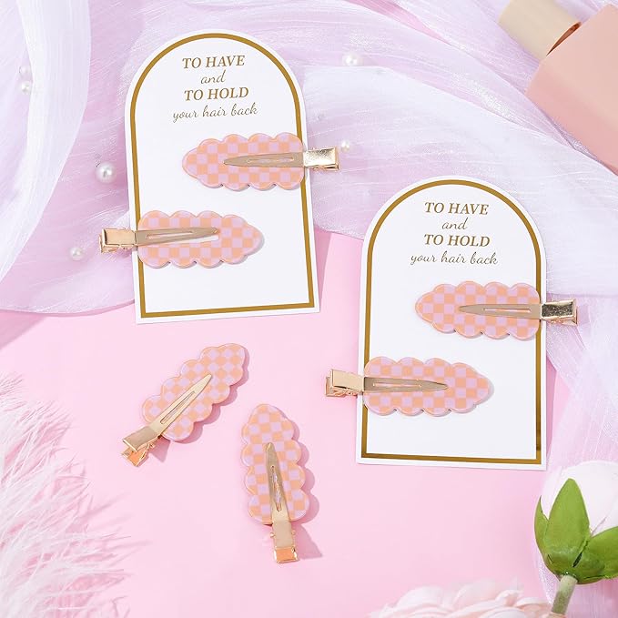 20PCS Bridesmaid Hair Clips No Bend Hair Clips Bridesmaid Hair Accessories Gifts Makeup Creaseless Glitter Hair Clip for Bride Women Girls(20Pcs/10Cards)