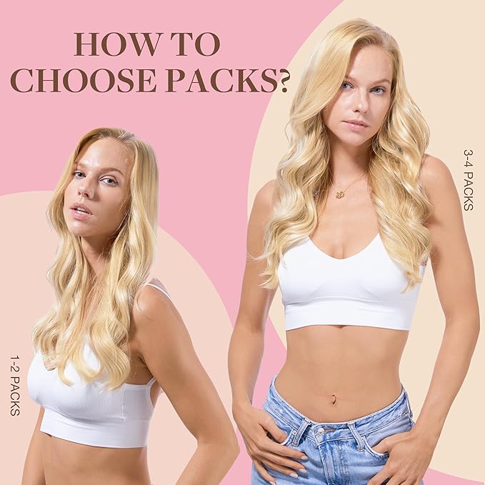 GOO GOO Tape in Hair Extensions Human Hair, O18G/22G(L) Golden Beige Blonde with Ash Highlights, 18inch 50g 20pcs, Skin Weft Seamless Invisible, Silky Straight with Thick Ends, Remy Human Hair