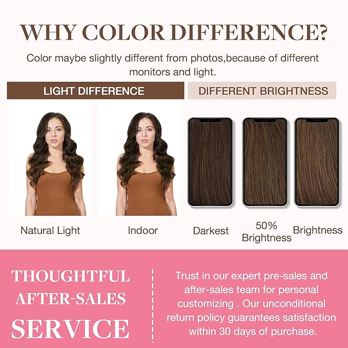 GOO GOO Clip in Hair Extensions Real Human Hair, Remy Human Hair Extensions Clip ins for Women, Natural Human Hair, 16inch 160g 9Pcs, #4A Chocolate Brown