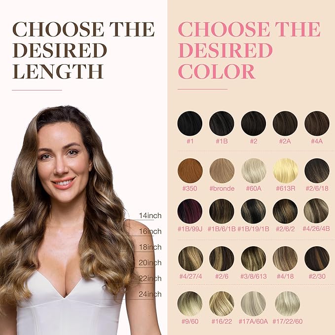 GOO GOO Tape in Hair Extensions Human Hair, 4/27/4 Balayage Chocolate Brown to Caramel Blonde, 12inch 80g 40pcs, Skin Weft Seamless Invisible, Silky Straight with Thick Ends, Remy Human Hair