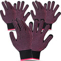 Riyiper 3 Pairs Heat Resistant Gloves for Sublimation, Gloves for Heat Press with Silicone Bumps Applies to Resistant Work, Hair Styling, Universal Fit Size
