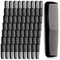 SHENLIU 300 Pieces Black Hair Combs Bulk Plastic Pocket Comb 5 Inch Reusable Hair and Travel Wide and Fine Tooth Combs for Women Men Beard Styling Dressing