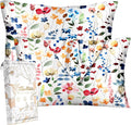 2 Pack Mulberry Silk Pillowcase for Hair and Skin - King Size 20 x 36 Inches with Hidden Zipper Watercolor Flower 19 Momme Soft Sleeping Silk Pillow Case for Women, Moms