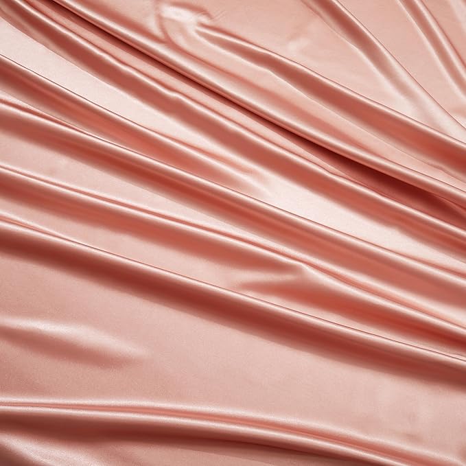 Rose Gold King Size Satin Pillowcase Set of 2 with Envelope Closure,Rose Gold Silk Pillowcase for Hair and Skin (20x36)