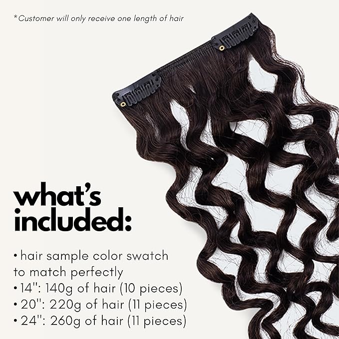 Irresistible Me 3A Curls Real Human Hair Extensions Clip Ins – 100% Human Hair Clip In Extensions for Length & Volume– Invisible Extension –Heat Resistant & Dyeable –Chocolate Brown, 14 Inches