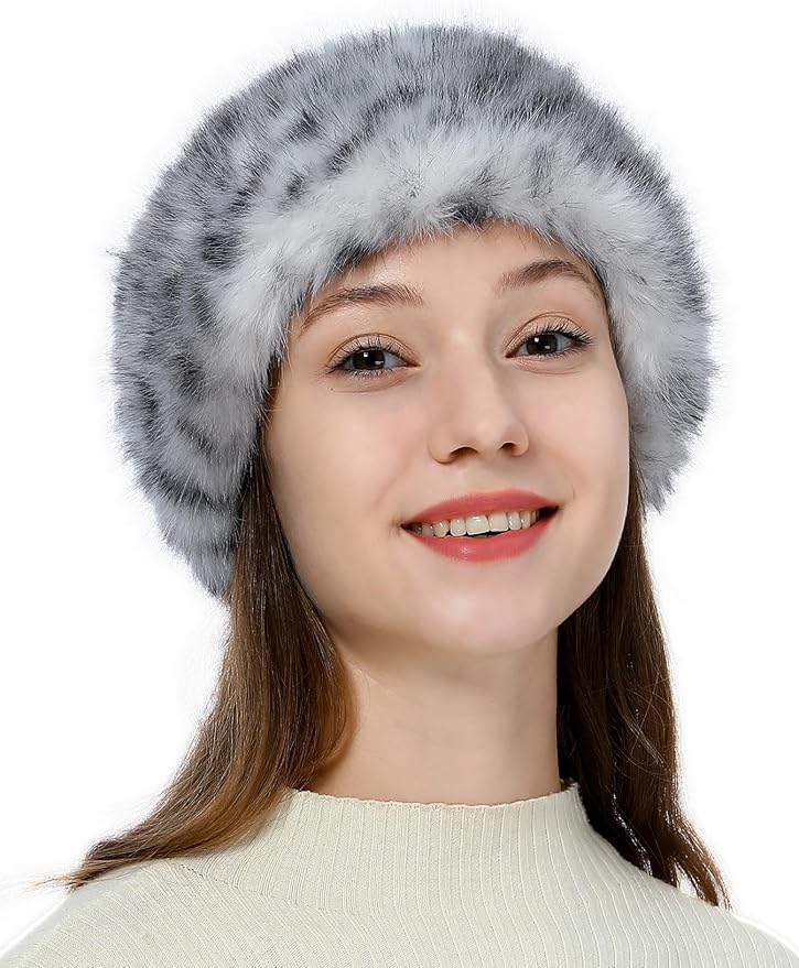 sy soul young Faux Fur Headband with Elastic for Women's Winter Earwarmer Earmuff
