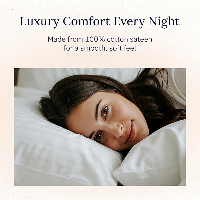 CALIFORNIA DESIGN DEN Luxuriously Soft Hotel Quality 600 Thread Count, 100% Cotton Set of 2 Cases, Crisp & Cool Light Gray Pillow Cases Standard Fits Standard & Queen Pillows (Light Gray)