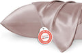 Bedsure Satin Pillowcases, Similar to Silk Pillow Cases Queen Size Set of 2, Pillow Case for Sleeping Women with Envelope Closure, Gifts for Women Men, Dusty Rose, 20x30 Inches, 2pcs