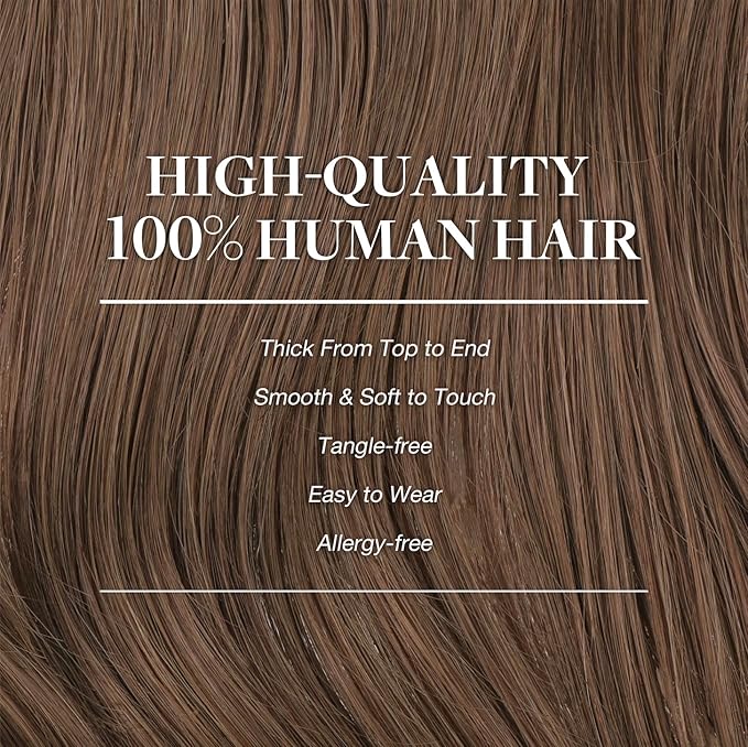 GOO GOO Clip in Hair Extensions Real Human Hair, Remy Human Hair Extensions Clip ins for Women, Natural Human Hair, 26inch 180g 7Pcs, #5 Light Ash Brown