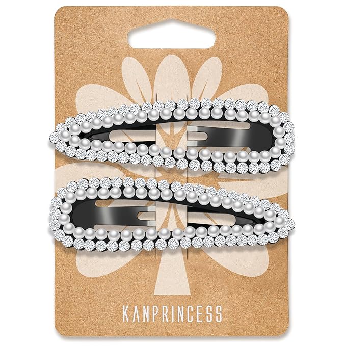 2PCS Rhinestone Hair Clips,Snap Hair Accessories,Decorative Hair Clips,Rhinestone Barrettes For Women Girls(SET11)