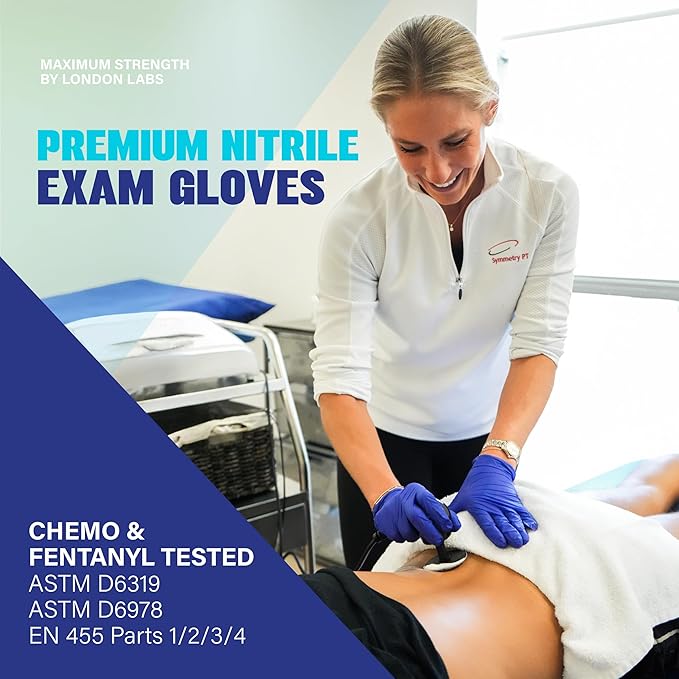 Cobalt Blue 5 Mil Nitrile Exam Gloves Disposable Latex Free | Medical Rubber Gloves for Doctors, EMT, First Aid Kit, Food Service & Cleaning | Pack of (200 CT)