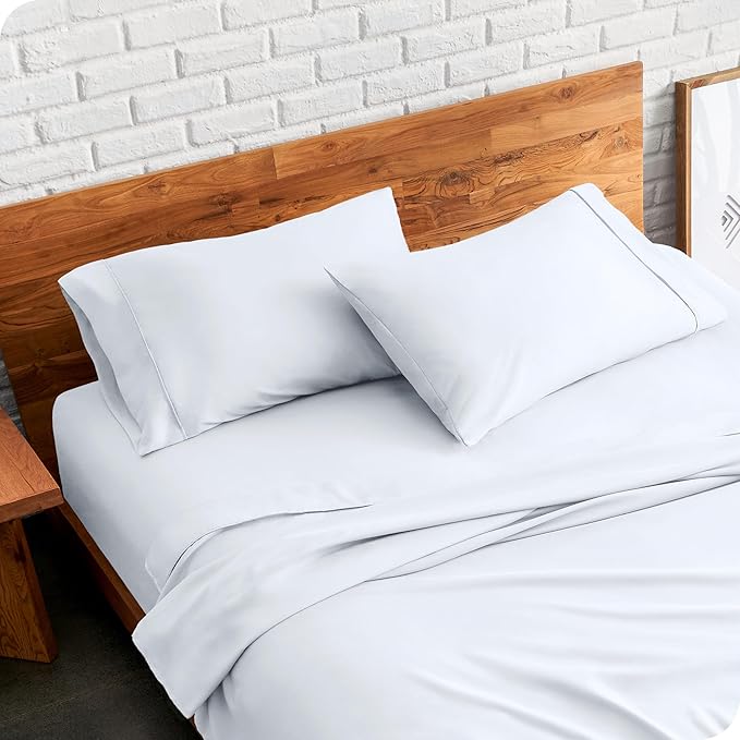 Bare Home Microfiber Pillow Cases - Standard/Queen Size - Cooling Pillowcases - Double Brushed - 2 Pack - Easy Care (Pillowcase Set of 2, White)
