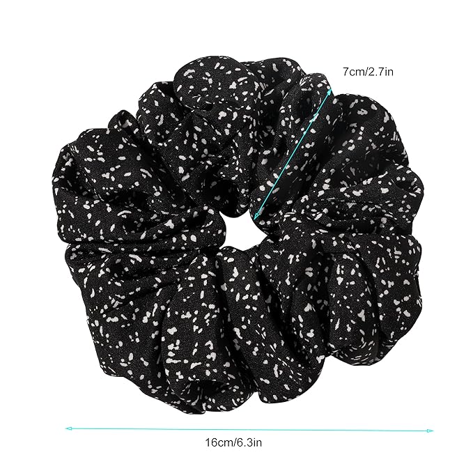 Scrunchies Hair Ties for Women - Big Silk Satin Scrunchie Exra Large Jumbo Gaint Oversized Pact of 4 Scrunchy for Curl Thick Hair Ligas Para el Cabello De Mujer Decoration Hair Accessories Gift