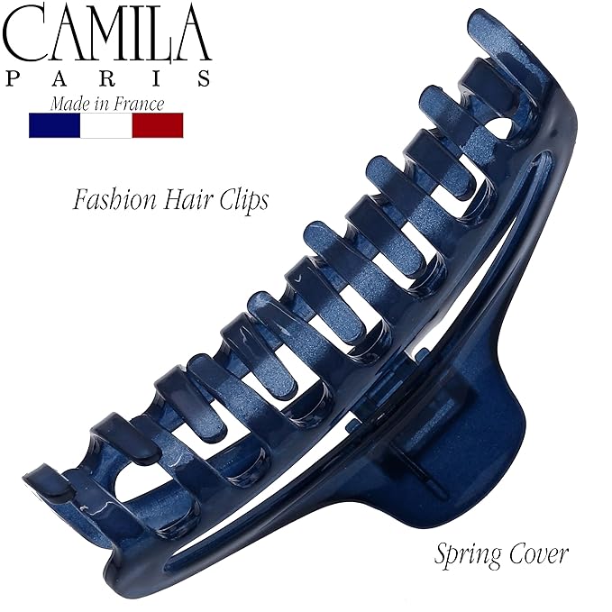 Camila Paris CP3220 French Hair Clip for Women, Medium Narrow, Open, Girls Hair Claw Clips Jaw Fashion Durable and Styling Hair Accessories for Women, Strong Hold No Slip Grip, Made in France