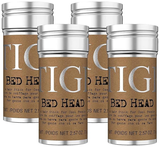 TIGI Bed Head Hair Wax Stick – Strong Hold with Triple Wax Formulation for Slick Back Hair Styling and Smoothing Flyaways, 2.57 oz, 4 Pack