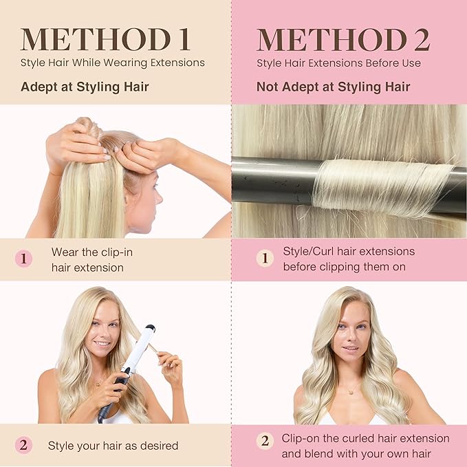 GOO GOO Clip in Hair Extensions Real Human Hair, Remy Human Hair Extensions Clip ins for Women, Natural Human Hair, 20inch 110g 7Pcs, 17A/60A Ash Blonde Highlighted Platinum Blonde
