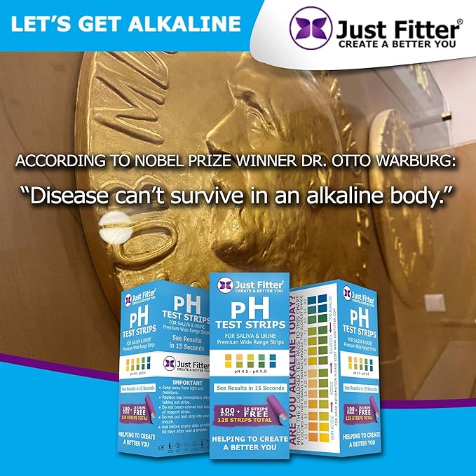Just Fitter pH Test Strips for Testing Alkaline and Acid Levels in The Body. Track & Monitor Your pH Level Using Saliva and Urine. Get Highly Accurate Results in Seconds.