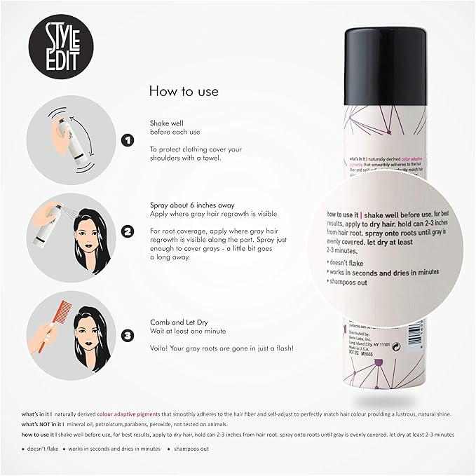 Style Edit Root Concealer Dark Brown 2 oz. (Pack of 3)