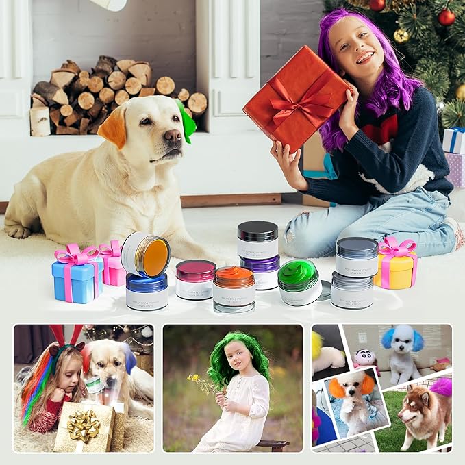 Glod Temporary Hair Dye,Temporary Hair Color Wax,Natural Washable Hair Dye Temp Hair Color for Women Men Kids Party Cosplay Halloween