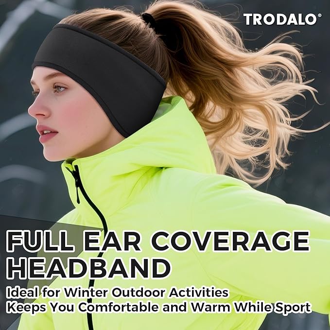 Winter Warmers Headbands for Women Men Soft Cold Weather Ear Headband Fleece Ear Muffs for Running Cycling Ski Hike