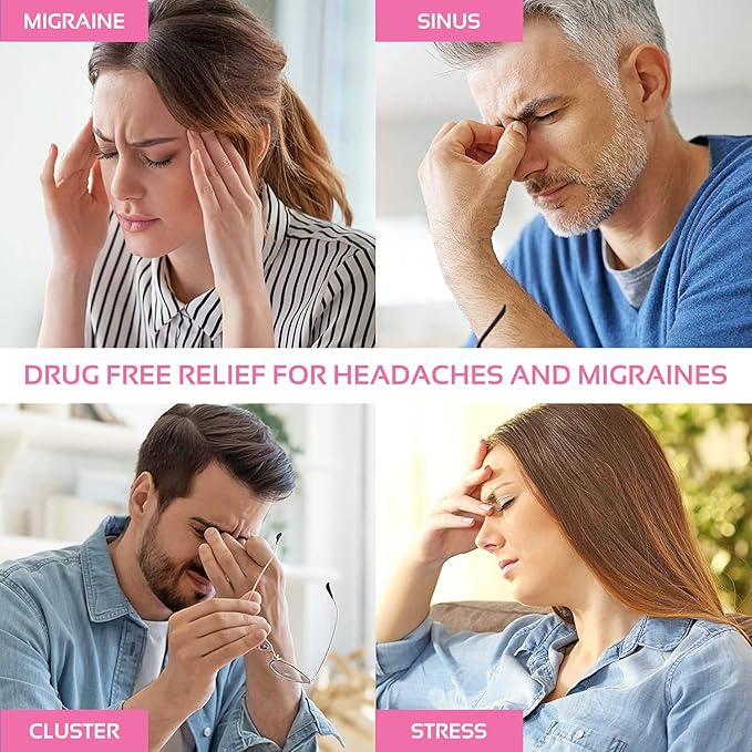 2 Pack Migraine Relief Ice Head Wrap Headache and Migraine Hat | Cold Gel Head Ice Pack with Face and Eye Mask Compress for Cooling Migraine Relief - Pink 2 Pack