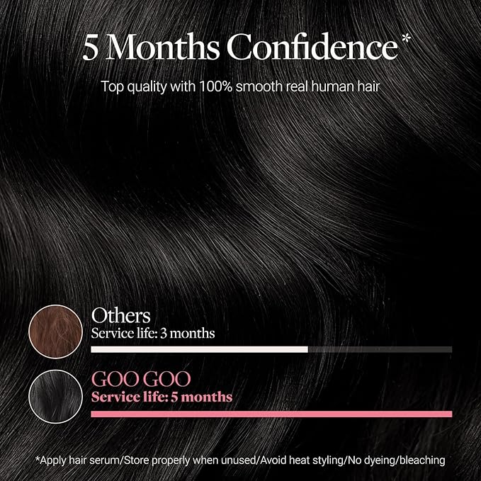 GOO GOO Genius Tape in Hair Extensions, Hand Tied Tape Weft, 1B Natural black, 14inch 50g 20pcs, Remy Human Hair, Seamless Invisible Tape, Natural Blend, Lightweight