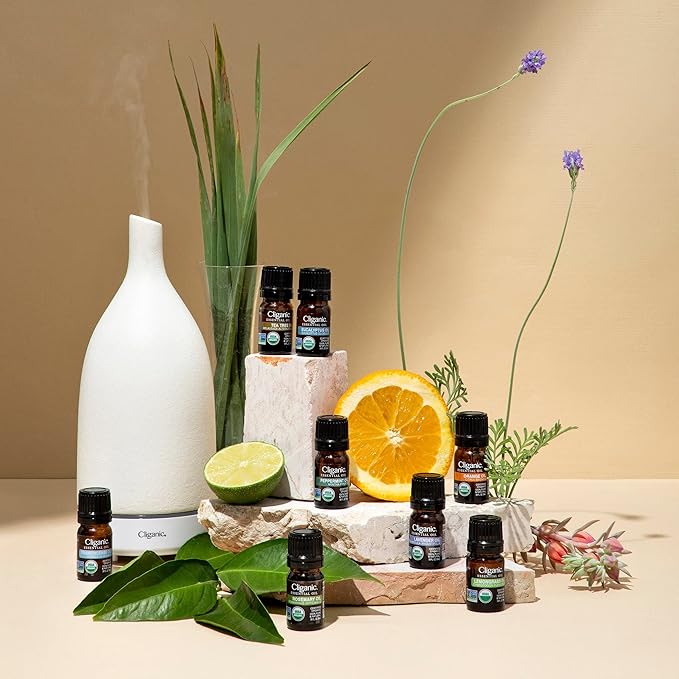 Cliganic USDA Organic Spearmint Essential Oil, 100% Pure Natural Undiluted, for Aromatherapy (10ml) | Non-GMO Verified (Packaging May Vary)