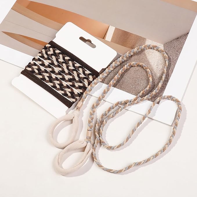 Sport Hair Ties for Women - 4 Pack Elastic Pony Tails for Gym, Braided & Swimming Sports - 40 Inch Length