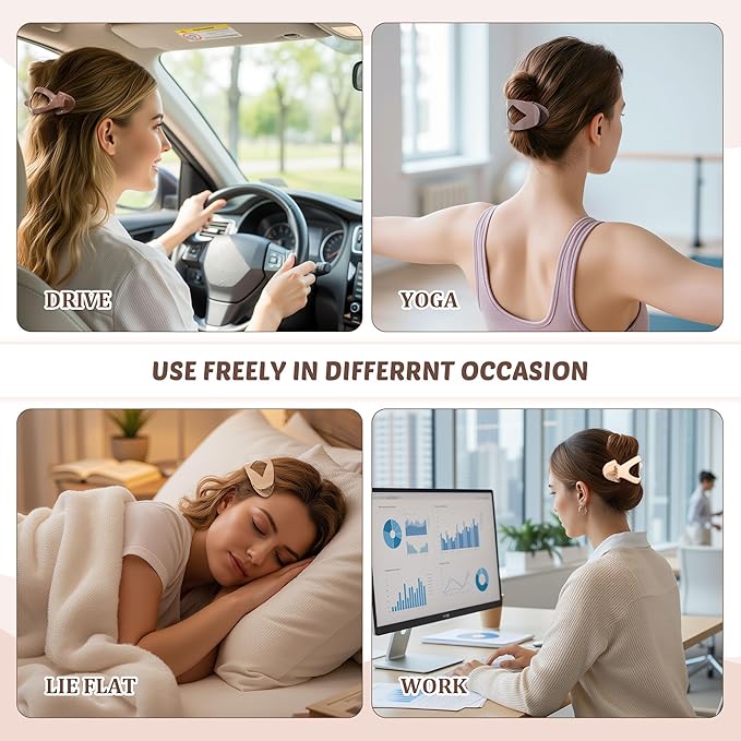 Lourny Flat Hair Clips for Women, French Flat Claw Clips & Duckbill Hair Clips for Thin Hair Lightweight Non-Slip Claw Clips for Women 6PCS