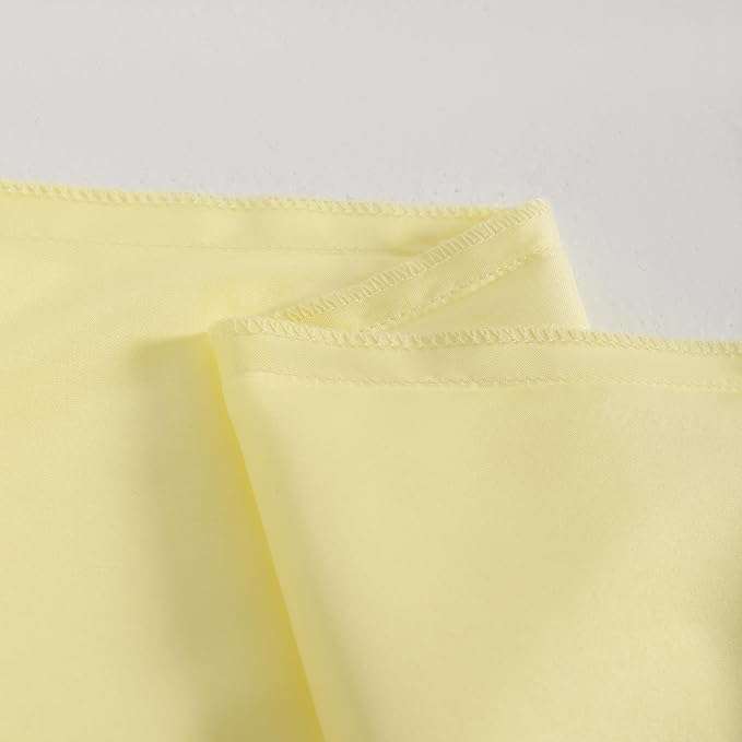 NTBAY 12 Pack Satin King Pillowcases for Hair and Skin, Luxurious and Silky Pillow Cases with Envelope Closure, 20 x 36 Inches, Light Yellow