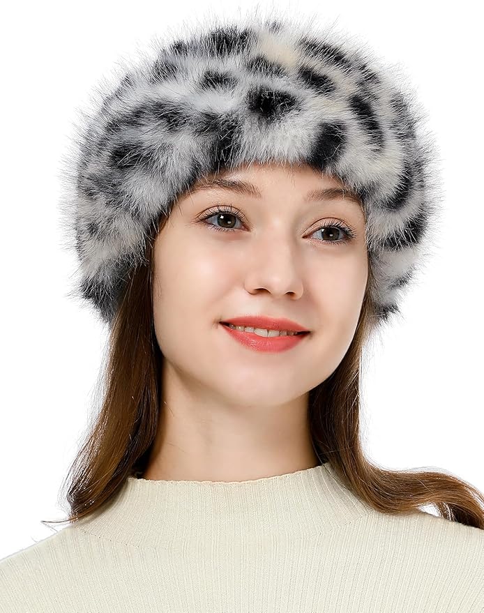 sy soul young Faux Fur Headband with Elastic for Women's Winter Earwarmer Earmuff