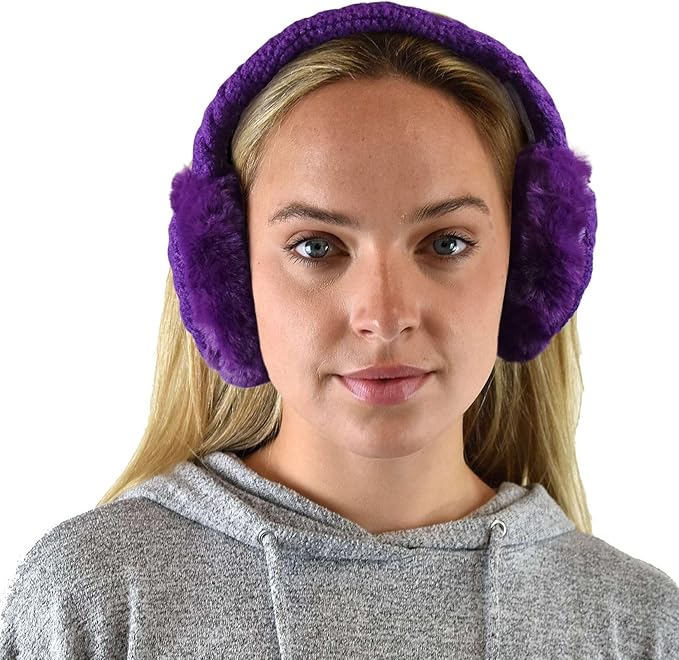C.C Soft Winter Warm Adjustable Headband Ear Warmer Earmuffs